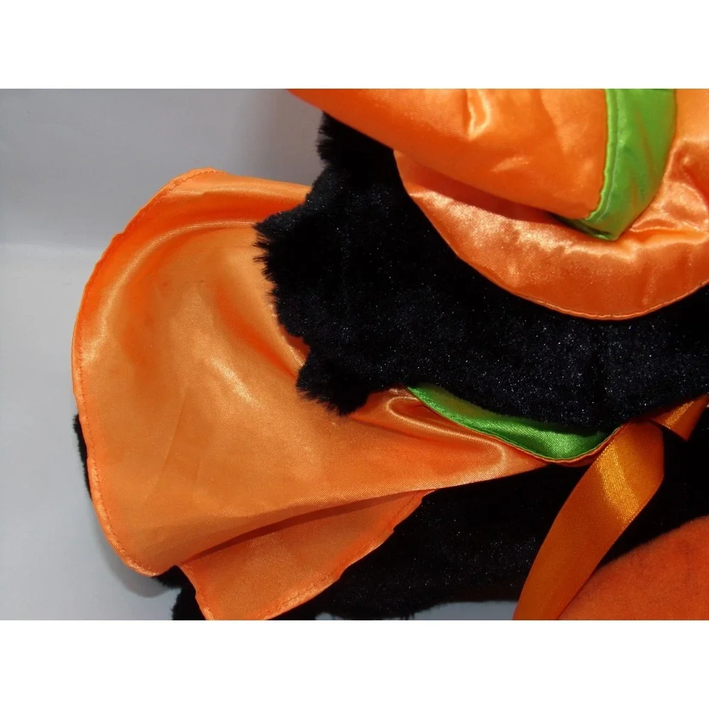 Halloween Black Cat Pumpkin Plush Animated Sings Moves to Black Magic Woman Song